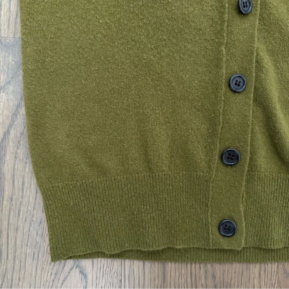 J. Crew V-Neck Long Sleeve Cashmere Blend Cardigan Sweater in Light Oregano XS